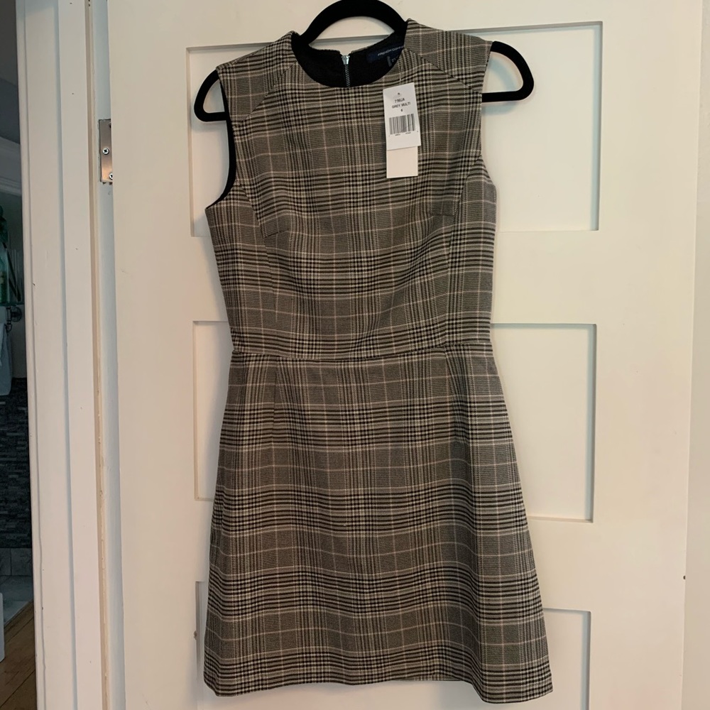 FRENCH CONNECTION Amati Check Sundae A-line Dress